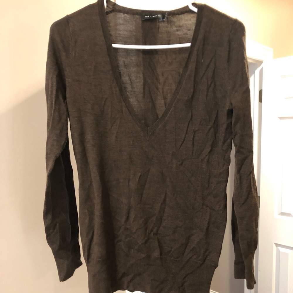 Merino wool chocolate brown sweater